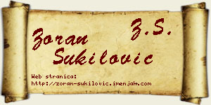 Zoran Šukilović vizit kartica